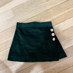 Knitting Memories Green Velvet Skirt